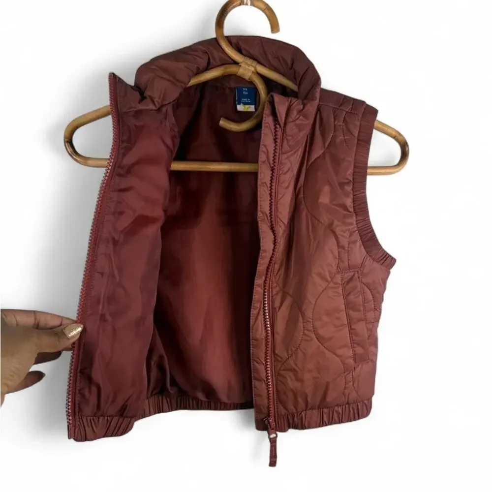 Old Navy Quilted Kids Girls Vest - Brown/Rust size XS